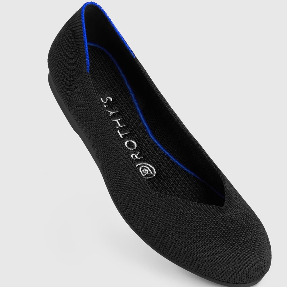 Rothy’s Black Solid Flats: size 10